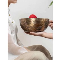 네팔 차임 싱잉볼 요가 명상 소리 치유 힐링 테라피, 지름 약 14cm