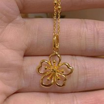 여자 순금 목걸이 1돈 3돈 5돈 명품 남자 순금 한돈 14k 18k 금목걸이 펜던트 추성훈 이지아 100일 생일 선물 장윤정 손담비 김고은 화사 체리 꽃 용 중공 꽃잎 패션