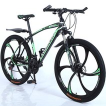 미니 벨로 여성 남성 26 인치 자전거 전체 가변 21 24 27 30 속도 컬러 산악 MTB 사이클, 01 green1_02 24