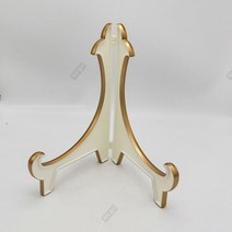전시용 수입 예쁜 그릇 접시 받침대 복고 스탠드, 화이트 골드 10인치
