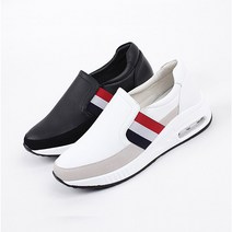 준디자인 명품 여성 가죽 슬립온 스니커즈 에어 쿠션 운동화 푹신한 신발 캔버스화 캠퍼스화 스판 여자 단화