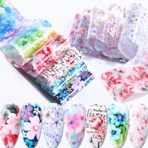 플라워 호일 필름 10종 세트, 03 장미플라워 10세트