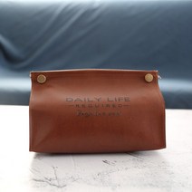 모아이석상 모아이티슈케이스 모아이석상휴지 모아이장식가정 티슈 상자 냅킨 홀더 북유럽 가죽 손수건 종, 한개옵션1, 03 Dark brown