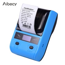 미니라벨기휴대용 58mm 열 프린터 USB NFC 무선 블루투스 프린터 배송 익스프레스 미니 라벨 프린터 저장소, 02 파란_02 미국 플러그