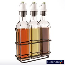 루미낙 사각 유리오일병 500ML 3세트 미니소스통 들기름 참기름병 꿀소분 간장 식용유통