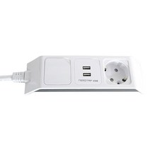 네모탭 USB 일반2구 일반충전 A타입, 3m, 1개