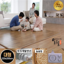 일월 홈쇼핑 전기장판 더마루 골드에디션 전기 카페트 매트 거실 전기매트 대형 (220x200cm)