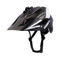 자전거하이바 휴대용헬멧 방탄헬멧 로드자전거헬멧 자전거고글헬멧 mtb 헬멧 도로 다운힐 헬멧 with led 조명 gopro 카메라 홀더 사이클링 헬멧 야외 스포츠 승마 헬멧, 블랙 화이트 엠, 후미등 제외