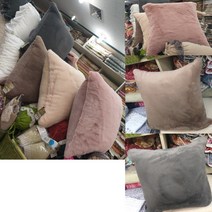 바른생활 장털극세사쿠션(솜포함) 방석, 브라운