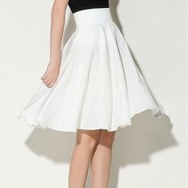 뜨거운 판매 여성 허리 페티코트 무릎 길이 레트로 캐주얼 페티코트 여름 단색 모든 경기 치마