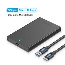 Vention-HDD 케이스 2.5 SATA USB 3.0 어댑터 하드 드라이브 디스크 케이스 HDD 인클로저 SSD 외장 USB 3.0 B HD, [02] 2 Pack, 한개옵션1