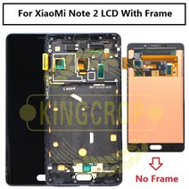Xiaomi Mi Note 2 LCD 디스플레이 터치 스크린 디지타이저 어셈블리 Note2 교체 용, Black with frame