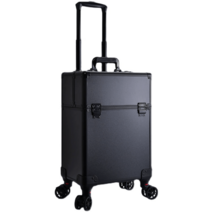 미용 네일 헤어 도구 상자 이동식 가방 공구 티스택, 오디너리 블랙 탈부착이 불가능한 유니버셜 휠