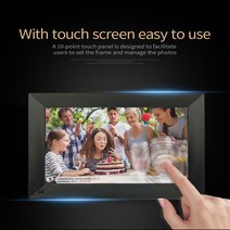 동영상액자와이파이 10.1 인치 디지털 사진 액자 1280x800 IPS 터치 스크린 16 기가 바이트 스마트 공유 또, 02 B(EU)