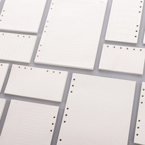 6공 바인더 다이어리 리필 속지 45매 A5 A6, 09.무지 노트