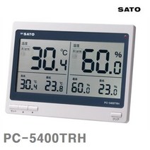 사토 대형 디지털온습도계 PC-5400TRH 0.0 - 50.0(도) 20.0-95.0%rh (1EA)측정공구 환경측정기 온 습도계 사토 공구, 본상품