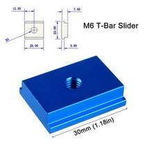 6/8mm T-트랙 슬라이더 알루미늄 합금 T 슬롯 너트 30*23*7.5mm 테이블 톱 미터 톱용 목공 도구 액세서리 1 개, [03] M6 Blue, 03 M6 Blue