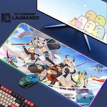 에픽 세븐 Rgb 마우스 패드 게이머 키보드 매트 책상 애니메이션 카펫 Pc 빅 게임 캐비닛 확장, 08 GG001213_08 RGB350x900x3mm