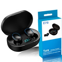TWS E7S 무선 이어폰 블루투스 스포츠 게임 헤드셋 for iPhone Huawei Samsung For IOS Android Blurtooth, 03 Black