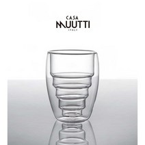 까사무띠 스칼라 이중 내열 유리컵 250ml 2P 세트 투명 보온 보냉 더블월 쥬스컵 물컵 음료컵 커피컵