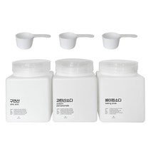 뉴앤룩 세제가루소분용기 3set, 화이트
