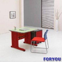 Foryou2784 일자형책상 컴퓨터책상 조립식책상 철제책상 책상 책장 책꽂이, 그린 아이보리