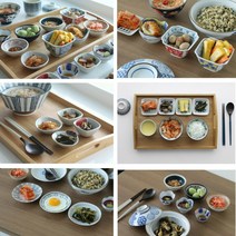 예쁜 일본 찬기 세트 소 반찬 원형 반찬통 소스볼, 브라운, 시주크 찬기 중