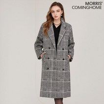 모리스커밍홈 심플 글렌체크 롱 누빔코트 M2210CT701D