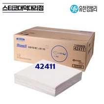 유한킴벌리 유흡착제 42411 1박스(소형 100매) 산업용 주유소 기름 제거 패드, 42411 / 1박스(소형 100매)