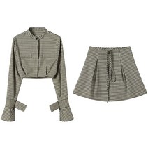 해외 여자옷세트 패션 의류 상의 하의 셋트 디자인 감각 슬림하고 슬림 한