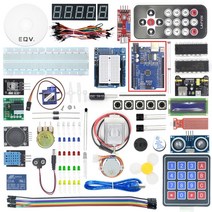 arduino uno r3용 eqv 슈퍼 스타터 키트 - uno r3 브레드보드스텝 모터sg90 서보1602 lcd점퍼 와이어cd 튜토리얼, ch340 원 r3