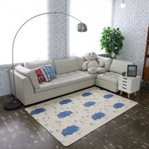 키즈매트 놀이방매트 유아매트 거실매트 아기매트 놀이매트 바닥매트 양면매트, 옹달샘/해피퍼피(아이보리)