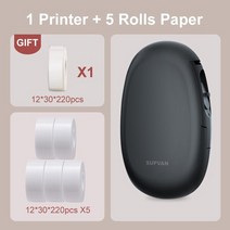 스티커 사진기 휴대용 프린트기 인쇄 supvan e10 black labeler with paper bluetooth Thermal printer labeling machine, e10블랙12