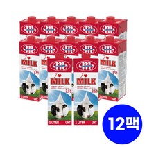 폴란드 믈레코비타UHT 아이러브 밀크 멸균우유 1L 12개, 1000ml