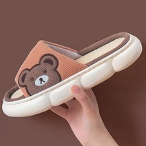 어그샌들 곰슬리퍼 여름 여성 남성 두꺼운 단독 미끄럼 방지 커플 샌들 슬라이드 숙녀 신발 홈 코튼 린넨