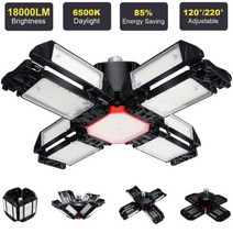 180W LED 차고 조명 18000LM 6500K 변형 가능한 천장 작업장 창고 고정 장치 12 개의 조정 패널 베이 라이트 포함, CHINA_180W 18000LM | Garage LE