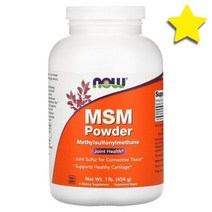 나우푸드 식이유황 MSM 파우더 가루 분말 1lb 454 g, 453.59 g 강철체력