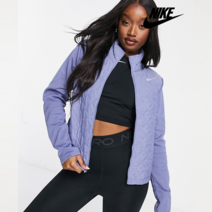 나이키 러닝 에어로레이어 퀼팅 집업 트레이닝 자켓 퍼플 여성