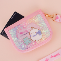 몰랑 그라데이션 펄 귀여운 2단 목걸이 지갑 귀여운 패션지갑 캐릭터 반지갑