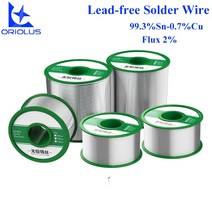무연납 실 납 전기 납땜용 무연 로진 코어 솔더 와이어 용접 와이어 납땜 인두용, 99.3-sn 0.6mm 100g, 02 99.3-Sn 0.6mm 100g