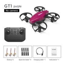 2023년신상 4 채널 원격 제어 항공기 고도 2 기어 미니 Quadcopter 드론 6 축 자이로 속도 조절 크리스마스 선물, Purple 3 Battery+CHINA