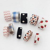 원단리본 패턴패키지 세트(10 20mm), 1.A패턴원단10종10/20mm(67cm)