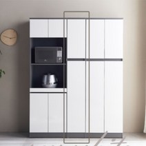 김치냉장고 자리 도어형 키큰 틈새장 1800 4컬러 빌라 원룸 카페 다이닝룸, 오크화이트