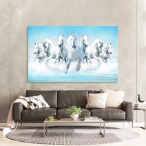더 아트 컴퍼니 성공을 부르는 출세운 야생 말그림 20종 합격운 사업운 취업운 금전운 명예운 재물운 풍수그림 개업선물, 14. 파도 백마도