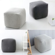 낮은 사각 화장대 보조 울 푸프 패브릭 의자 병원 이동식 간이 스툴 테이블 1인 가구, 다크그레이1개