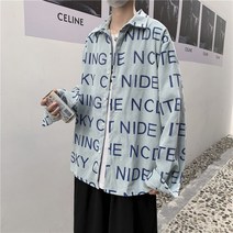 남자가을코트 긴소매 봄계절 상의 눈길을 끄는 트렌드 이니셜 와이셔츠 건달카리스마 2253260678