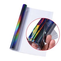 홀로그램 레이저 크롬 블랙 자동차 스티커 인테리어 바디 랩 비닐 필름 시트 레인보우 데칼, 검은 색, 30x152CM