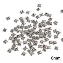 진주알 막대비즈 비즈공예 50-100pcs 티베트어 골동품 실버 컬러 꽃 구슬 엔드 캡, 2-6mm 50개