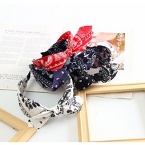 페이즐리 반다나 머리띠 에스닉 정유미 두건