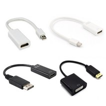 한스팩토리 미니디스플레이포트 MINI DP to HDMI DVI VGA 변환케이블 썬더볼트 맥북젠더, 14.DP-VGA(일체형)1.8M